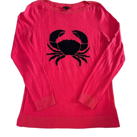 Talbots Hot Pink, Crab, Light Weight, Scoop Neck Sweater- M - Picture 1 of 8